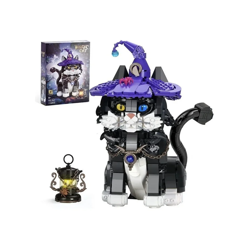 Magic Cat Building Blocks for Adult, Collectible Cat Model Set